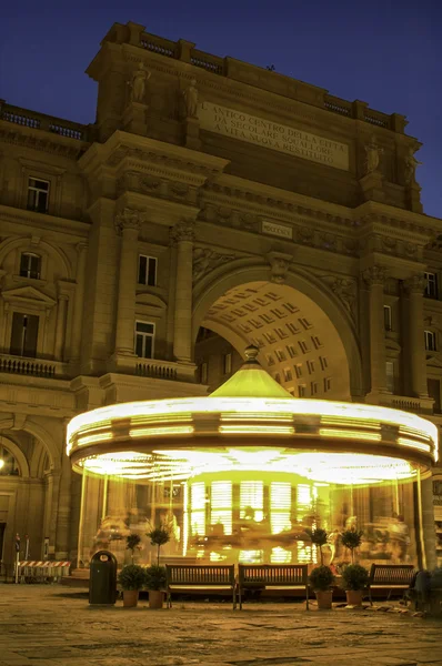 stock image Carousel in a piazza of Florence, Italy