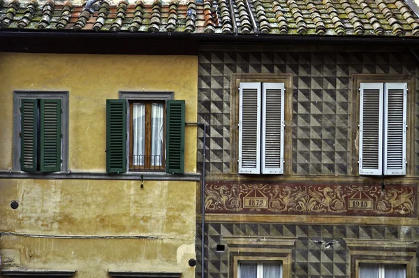 Eski taş duvarlar Siena, İtalya — Stok fotoğraf