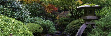 Shrine in Japanese garden clipart