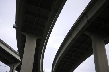 Interstate highway overpass clipart