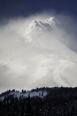 Snowy mountain peak clipart
