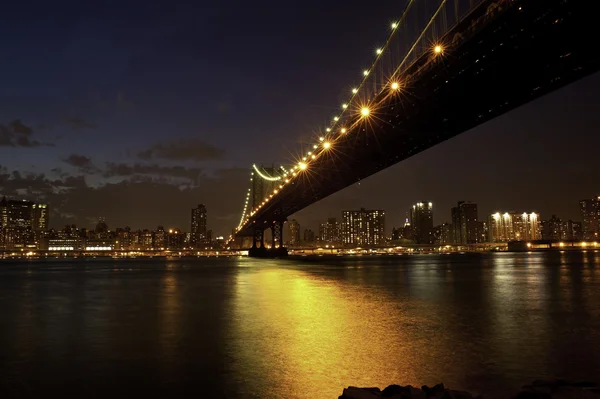 Manhattan bridge v soumraku — Stock fotografie