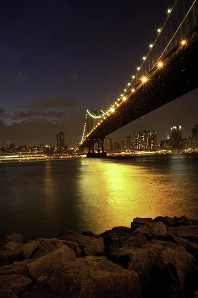 Ponte di Manhattan al crepuscolo — Foto Stock