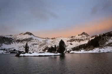 dağ gölü sunrise, wallowa Dağları, oregon
