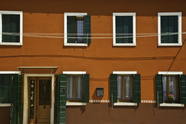 Burano İtalya renkli evleri — Stok fotoğraf