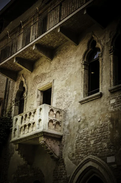 Julias balkon, verona, italien — Stockfoto