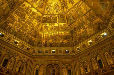 Interior of Baptistry, Florence, Italy clipart