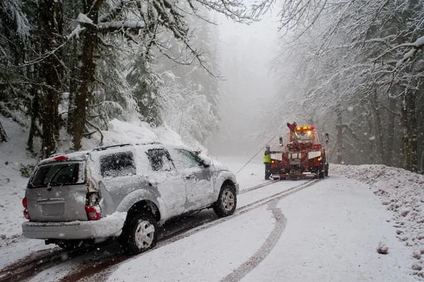 Авто аварії на снігу Стокове Фото