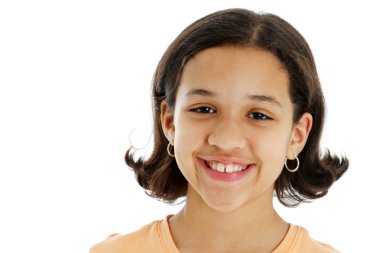 Beyaz arkaplandaki çocuk