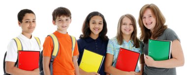 Students On White Background clipart