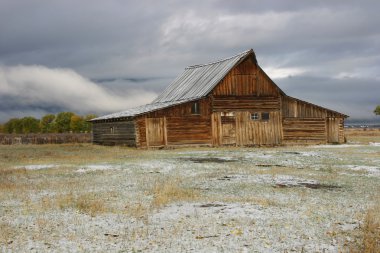 Barn Covered In Snow clipart