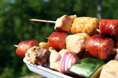 Kabobs On The Grill clipart