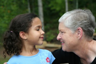 Grandmother with Grandchild clipart