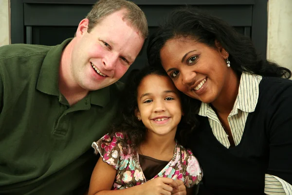Interracial rodina — Stock fotografie