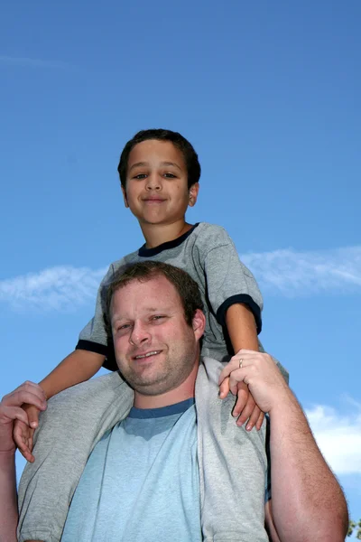 Apa és fia. — Stock Fotó