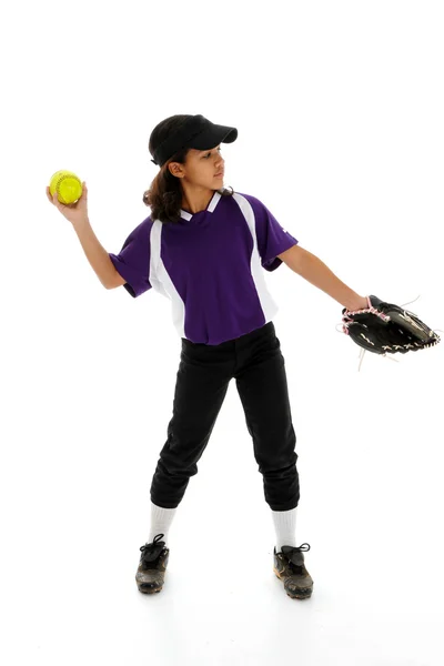 Jogador de softball — Fotografia de Stock