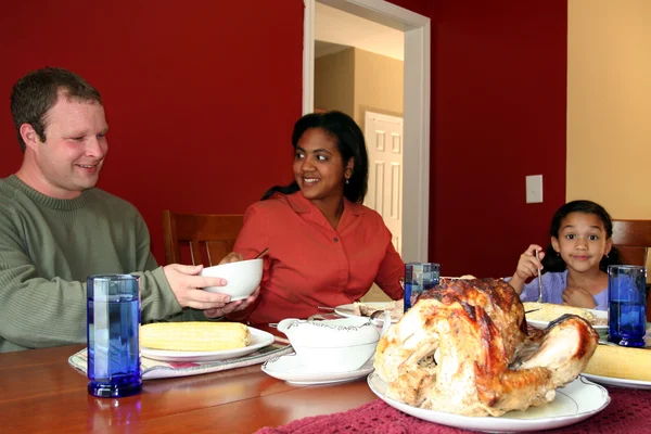 Hálaadás családi vacsora — Stock Fotó