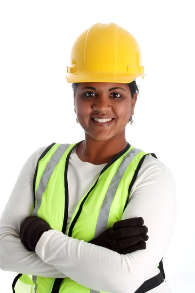 Γυναίκα εργάτης οικοδομών — Φωτογραφία Αρχείου