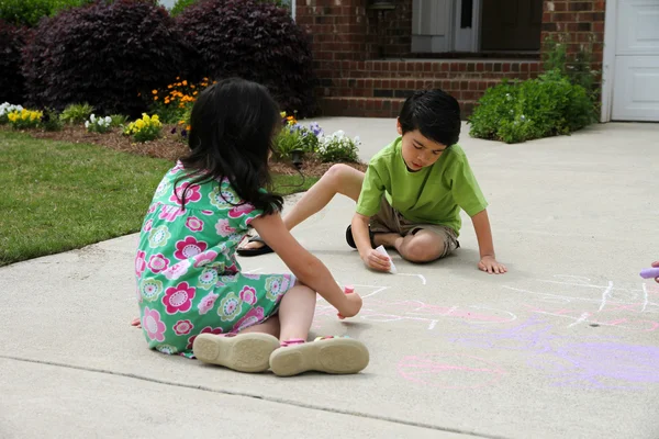 Playing With Chalk — Stock Photo, Image