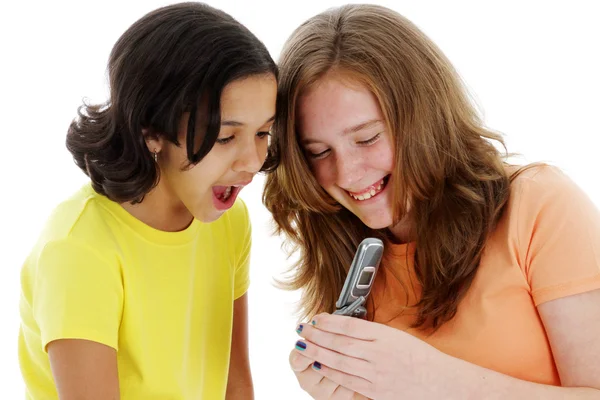 Tonåring på mobiltelefon — Stockfoto