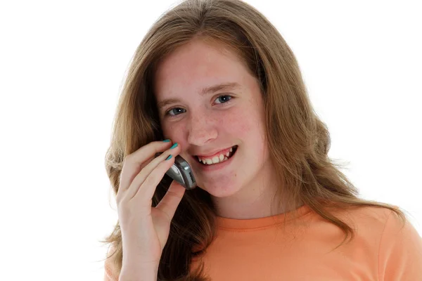 Teen On Cellphone — Stock Photo, Image