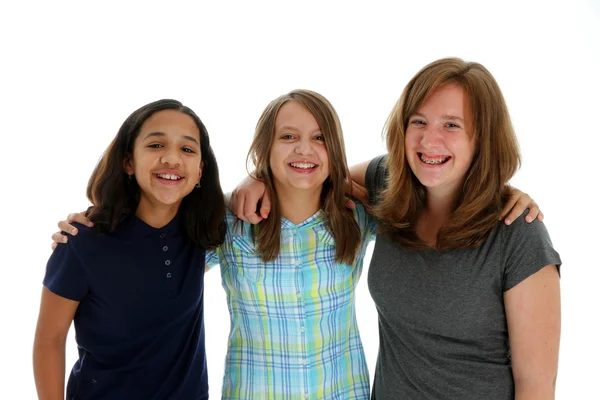 Skupina dospívajících dívek — Stock fotografie