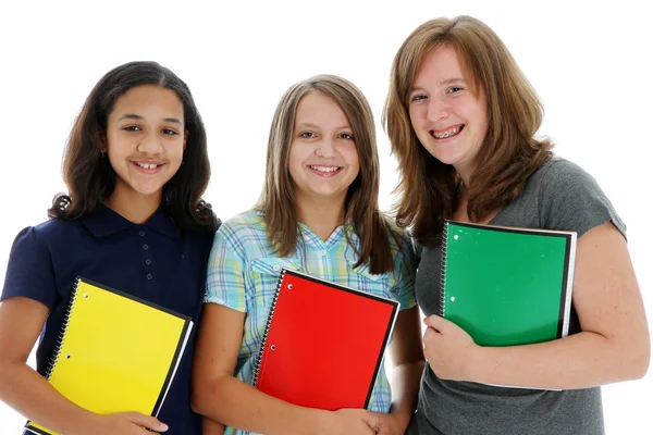 Ragazze adolescenti su sfondo bianco — Foto Stock