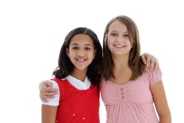 Teenage Girls On White Background — Stock Photo, Image