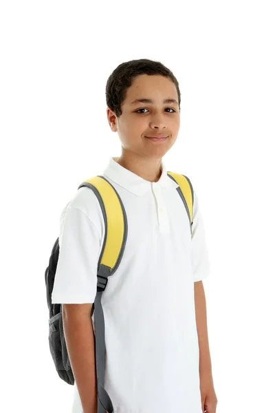 Junge auf weißem Hintergrund — Stockfoto