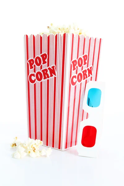 Popcorn on White Background — Stock Photo, Image
