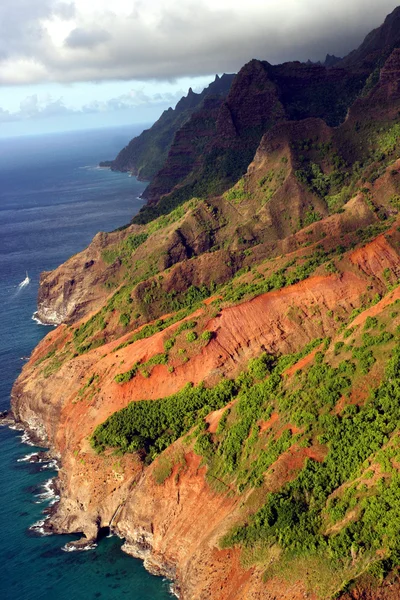 Luftaufnahme der Küste von na pali — Stockfoto