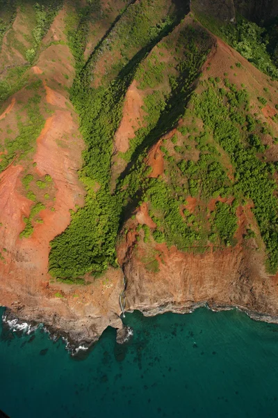 Letecký pohled na pali coast — Stock fotografie