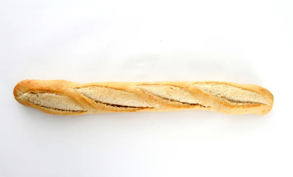 Pão francês em fundo branco — Fotografia de Stock