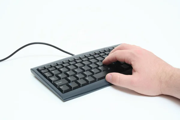 Person Typing On Keyboard — Stock Photo, Image