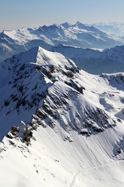 Stoki narciarskie w Szwajcarii — Zdjęcie stockowe