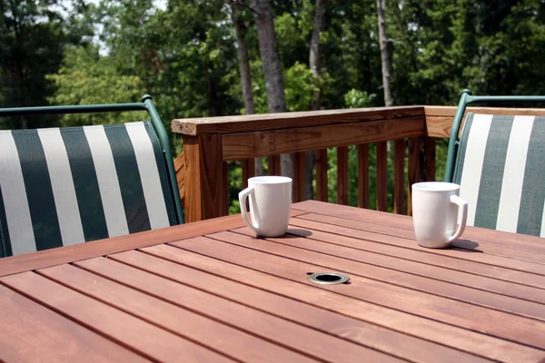 stock image Deck Table and Chairs