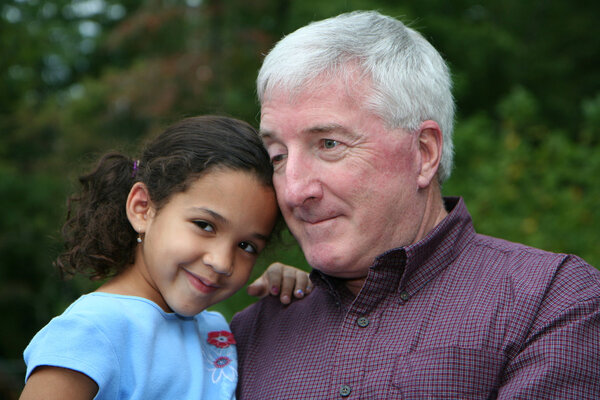 Дедушка с внуком
