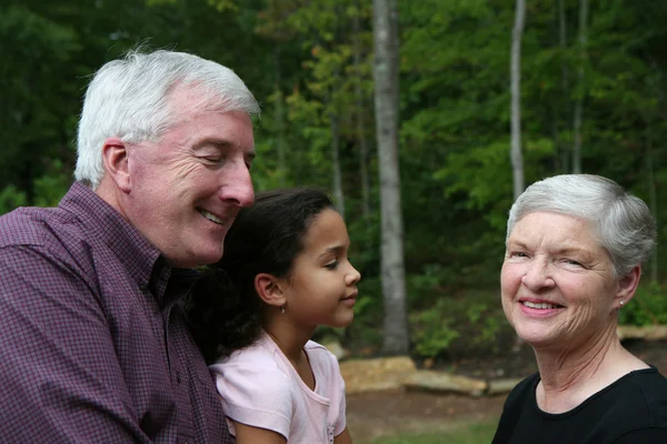 Grandparents with Grandaughter — Stock Photo, Image