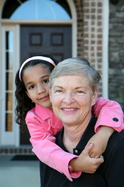 Grandfmother torun ile — Stok fotoğraf