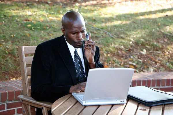 Businessman on Computer — Stock Photo, Image