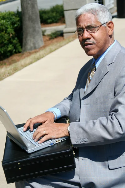 Businessman on Computer — Stock Photo, Image