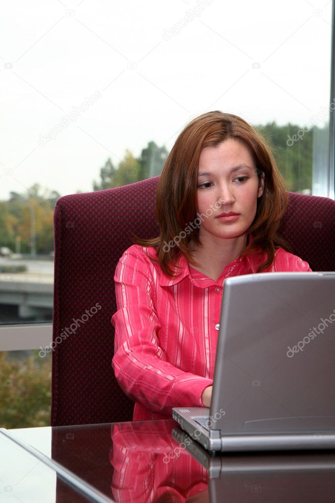 Businesswoman on Computer