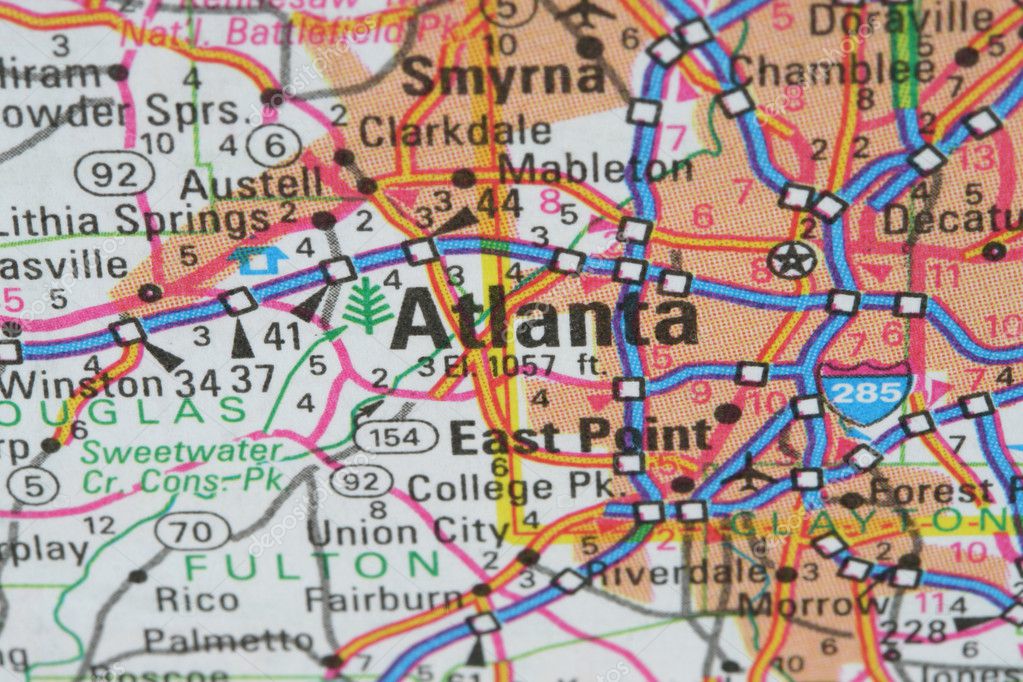 Map of Atlanta Stock Photo by ©rmarmion 10004230