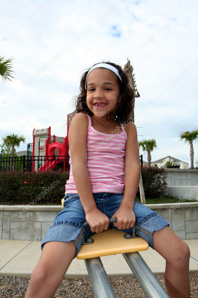 Young Girl on Playground