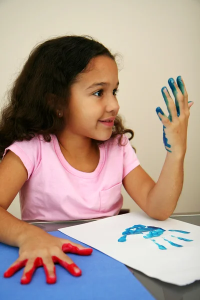 Girl Painting — Stock Photo, Image