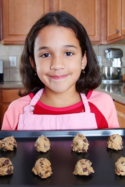 Chica con galletas — Foto de Stock