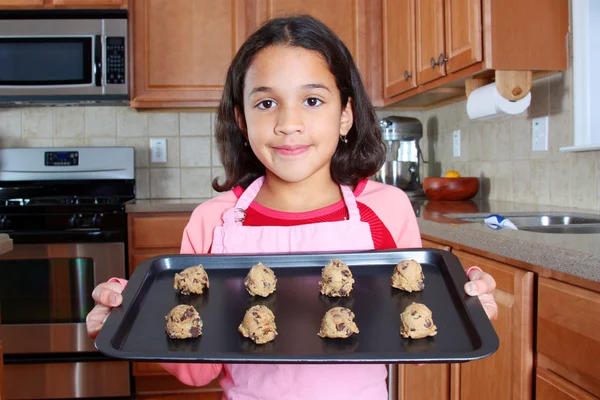 Dívka s cookies — Stock fotografie