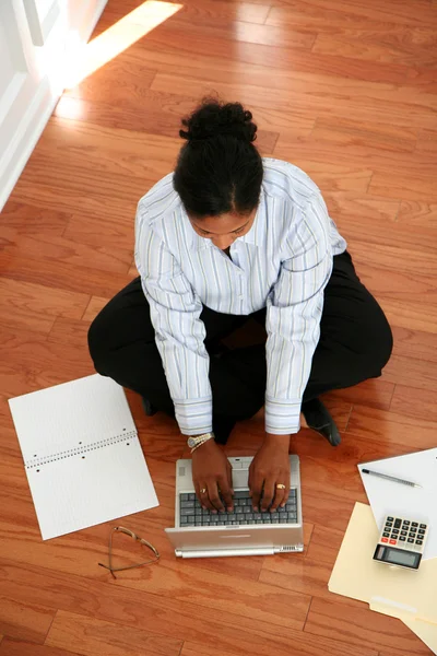 Woman On Computer — Stock Photo, Image