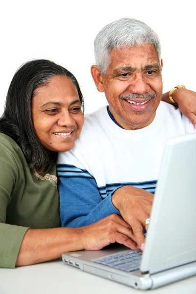 Seniors On Computer — Stock Photo, Image