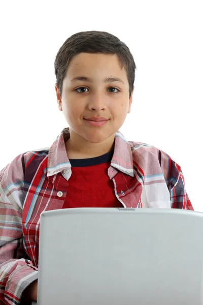 Boy On White Background — Stock Photo, Image